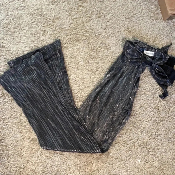 Fourteen & 9th Black Sliver Shimmer Pants-Size Medium - Picture 1 of 5